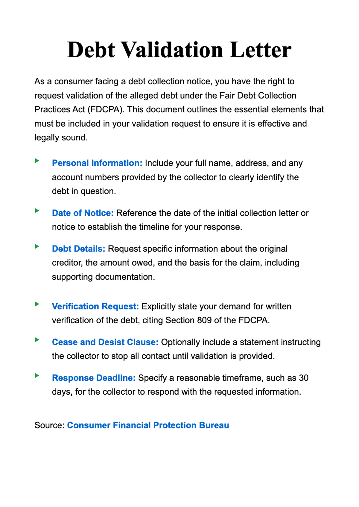 Debt validation letter requirements checklist with envelope illustration_variant_2